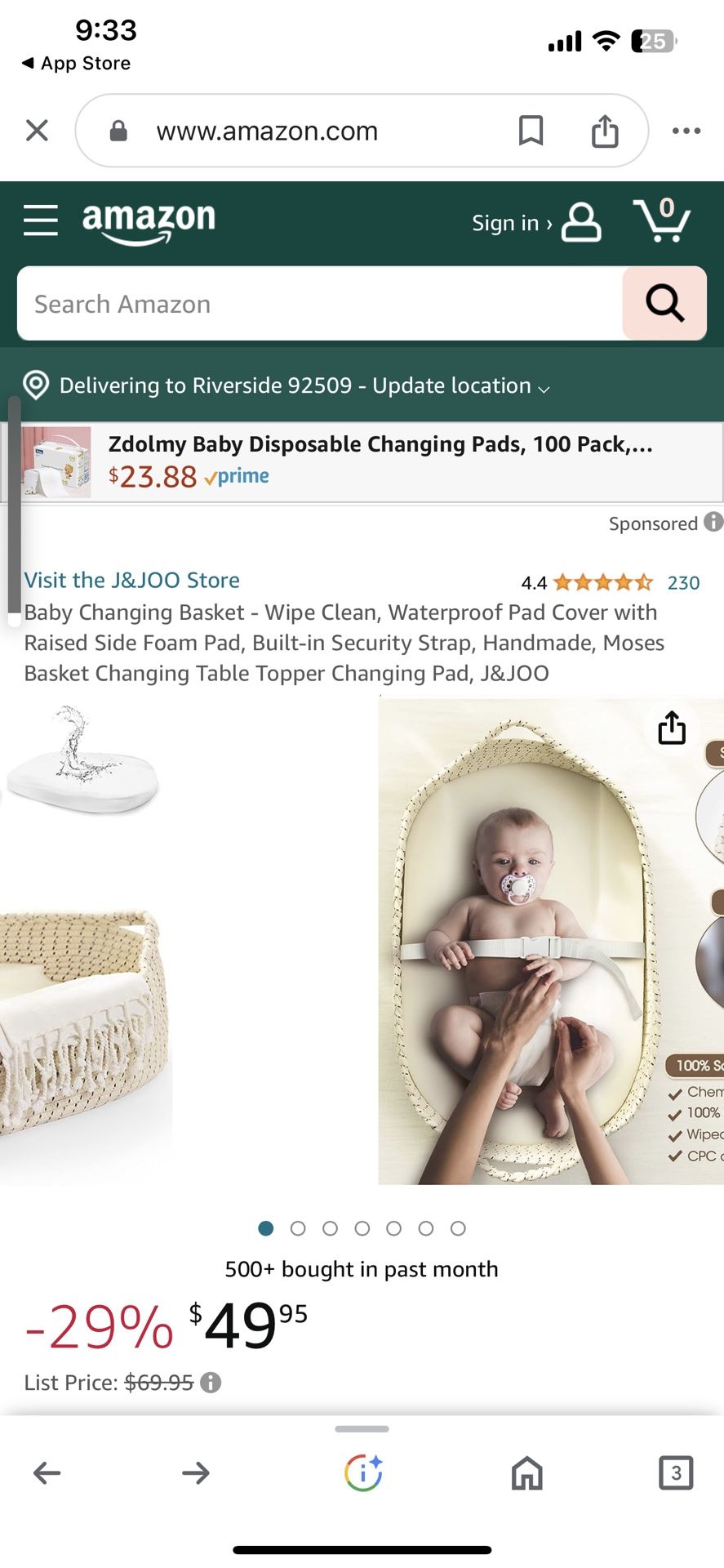 Baby Changing Basket