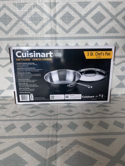 Cuisinart chefs classic stainless 3qt chefs pan with cover