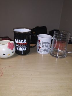 Glass coffee cups and glass mugs