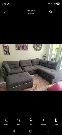 Wayfair Charcoal sectional