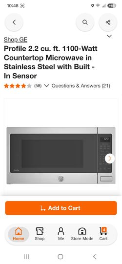 GE Profile XL  2.2 cu. Ft. Smart WiFi Microwave New (Price Is Firm)