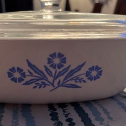 Vintage Blue Flower, 1 Qt Corningware