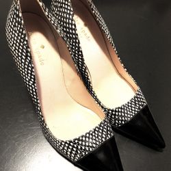 Pair of Stylish Kate Spade Black and White Shoes