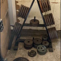 Weight Plates 50 Cents  A Pound 