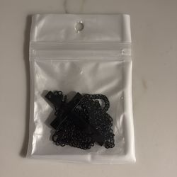 Black Decorative Cross Necklace – Brand New – Cash Only, First Come First Serve