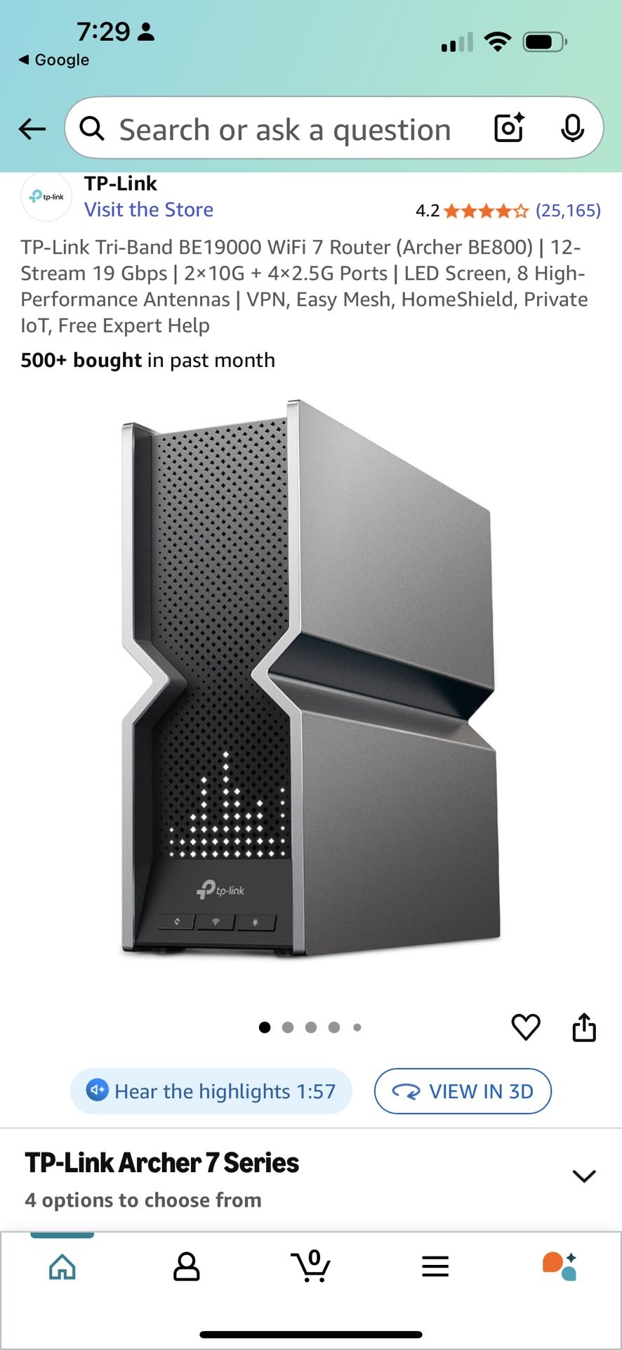 TP-Link Tri-Band BE19000 WiFi 7 Router