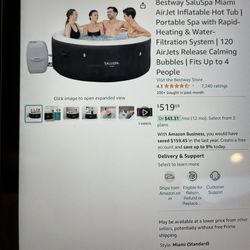Air Jet Inflatable Hot Tub 