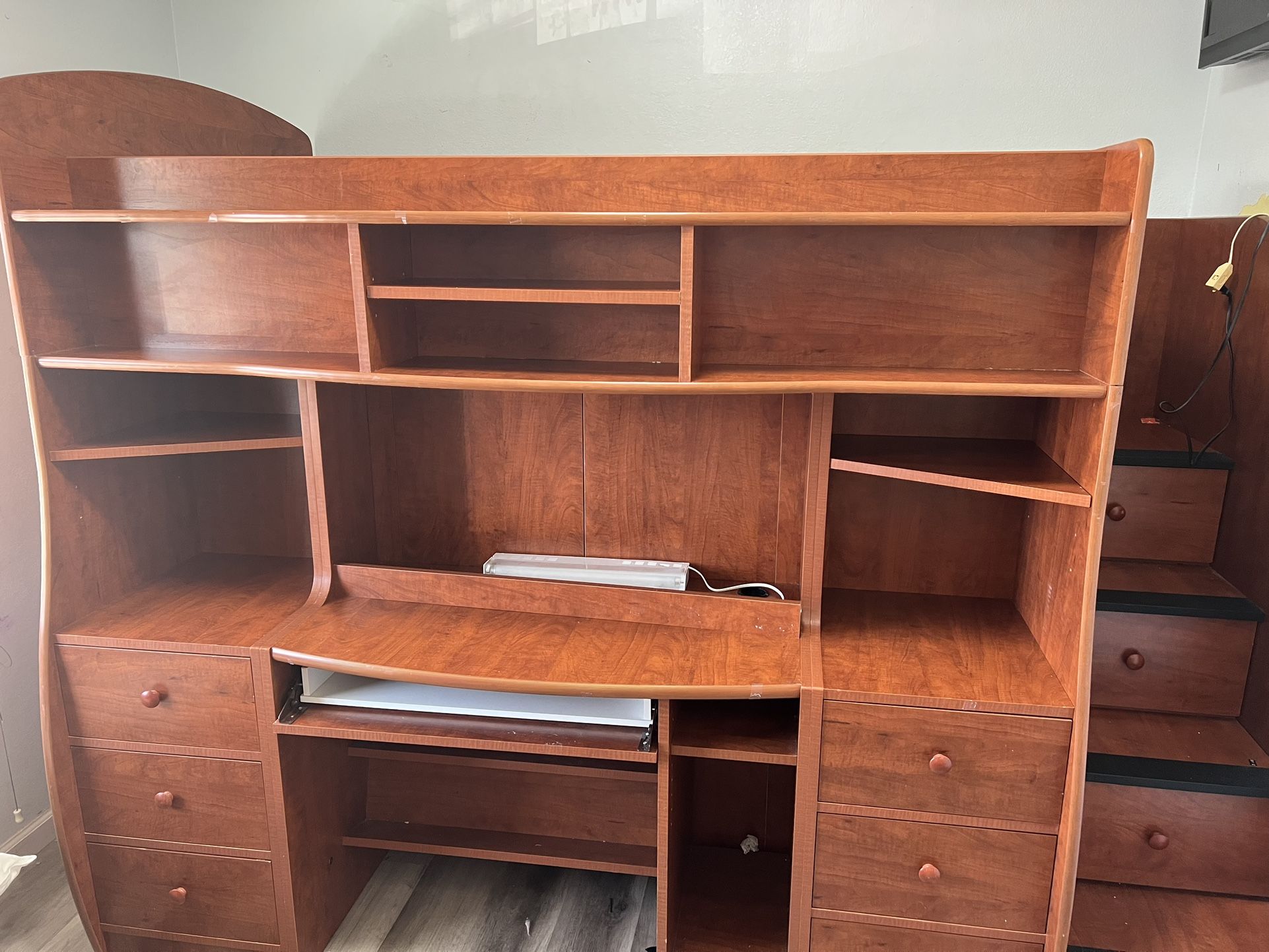 Kids Bed: Berg Play N Study Twin loft Bed With Stairs