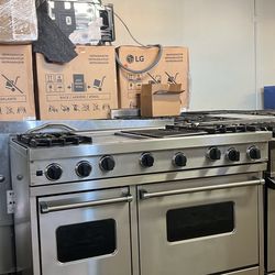 Viking 48”Wide Gas Range Stove Stainless Steel With Griddle
