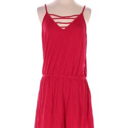 Mossimo red v-neck romper  size Small