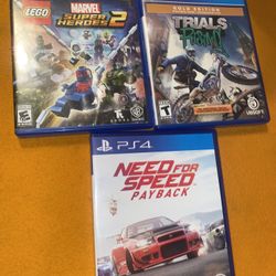 Trials Rising /marvel Super Heroes 2 Lego/need Fr Speed Pay Back PS4 Sony Ps4  