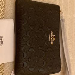 ORIGINAL COACH IM BLK SIGNATURE SMALL WRISTLET