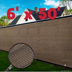 6 feet x 50 feet Privacy Screen Fence Heavy Duty Fencing Mesh Shade Net Cover for Wall Garden Yard Backyard (6 ft X 50 ft)