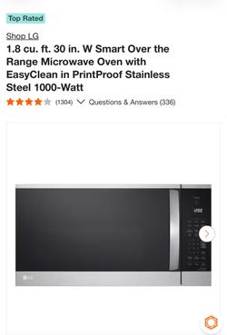 New microwave lg with think q, lights, vent