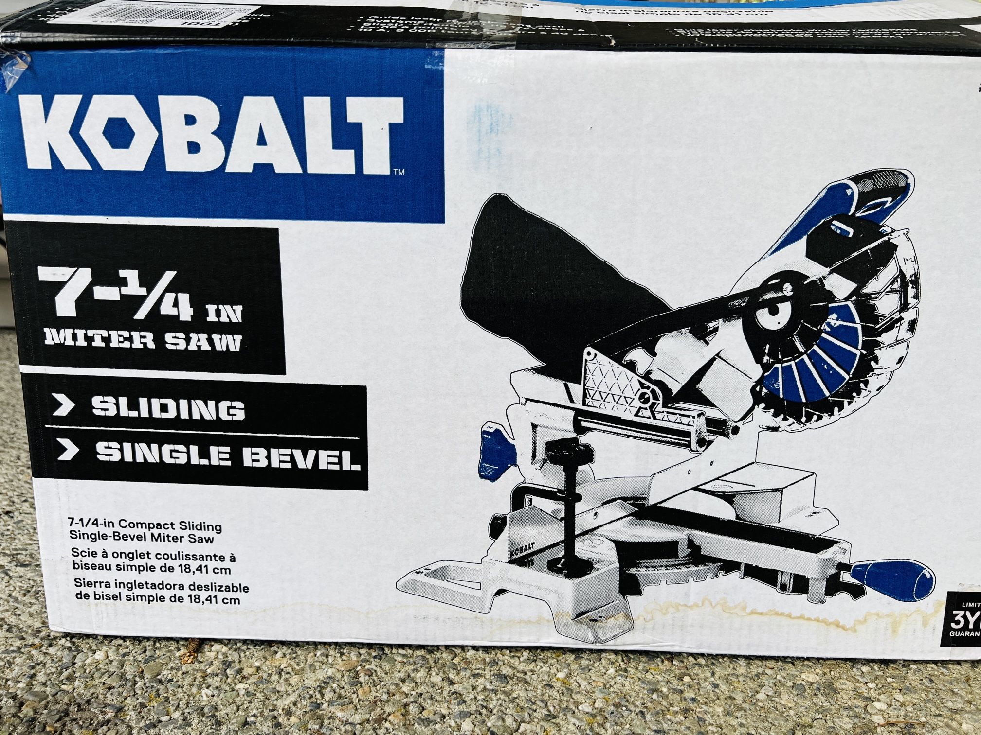 Kobalt Compact 7-1/4-in 10-Amp Single Bevel Sliding Compound Corded Miter Saw