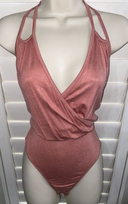 MAUVE CRISS CROSS BACK BODYSUIT