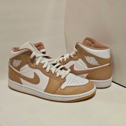 Jordan 1 Mid 10m Tan Gym