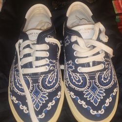 Saint Laurent Ysl Paisley Bandana Size 40.5 Euro Us 8.5/9