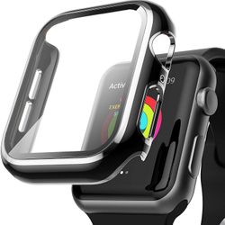 Brand New In Box AISIBY Case Compatible with Apple Watch Series 3/2/1 38mm with Built-in Tempered Glass Screen Protector,Rose Gold Edge White Bumper F