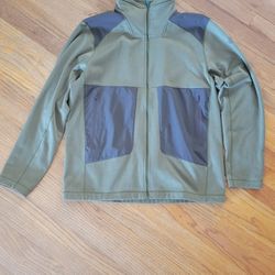 North Face Size L Green and Slate Gray Mens Zipup Jacket