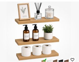 3 Sets of Floating  Shelves for Wall decor and Bathroom
