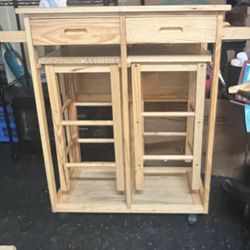 Craft Folding Table And Stools