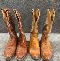 2 Pairs of Tony Lama western cowboy boots