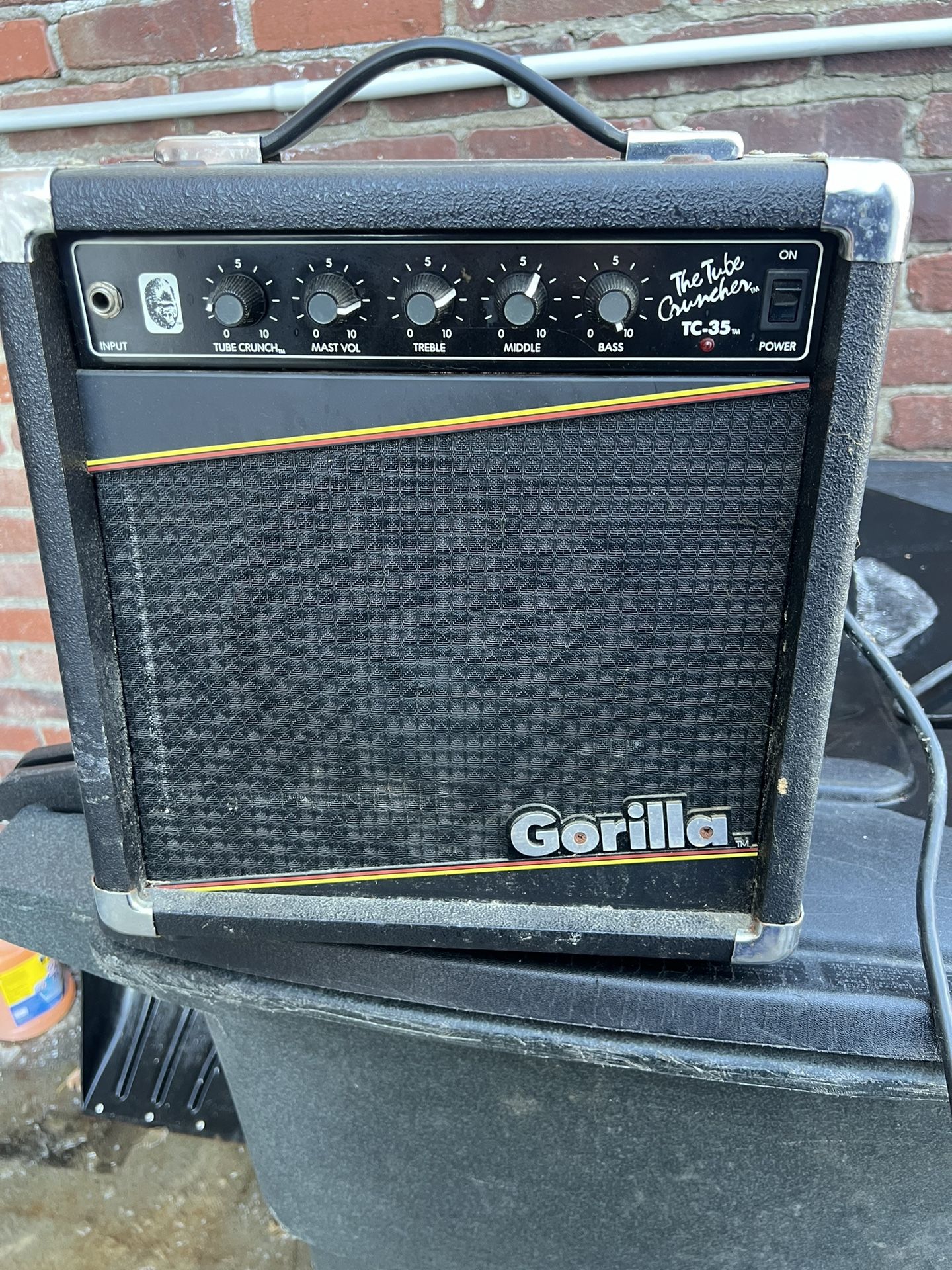 VINTAGE Gorilla TC-35 Dual Amplifier Amp "TUBE CRUNCHER" 50W Black Works