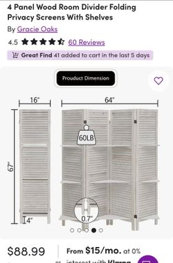 Folding room divider/shelf