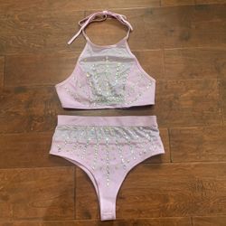Lavender Rhinestone Bikini