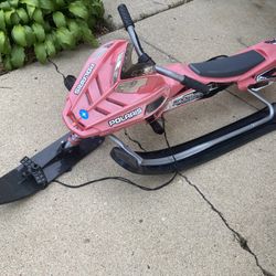 Kids Snow Sled With A Steering Wheel And Breaks