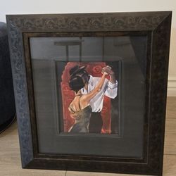 Spanish Heart Tango Framed Painting by Trish Biddle 21x18 Inches