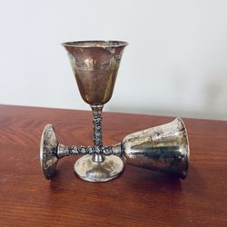 Vintage Valero Silver Plated Goblets