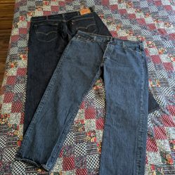 2x Levi 501 jeans 42Wx30L