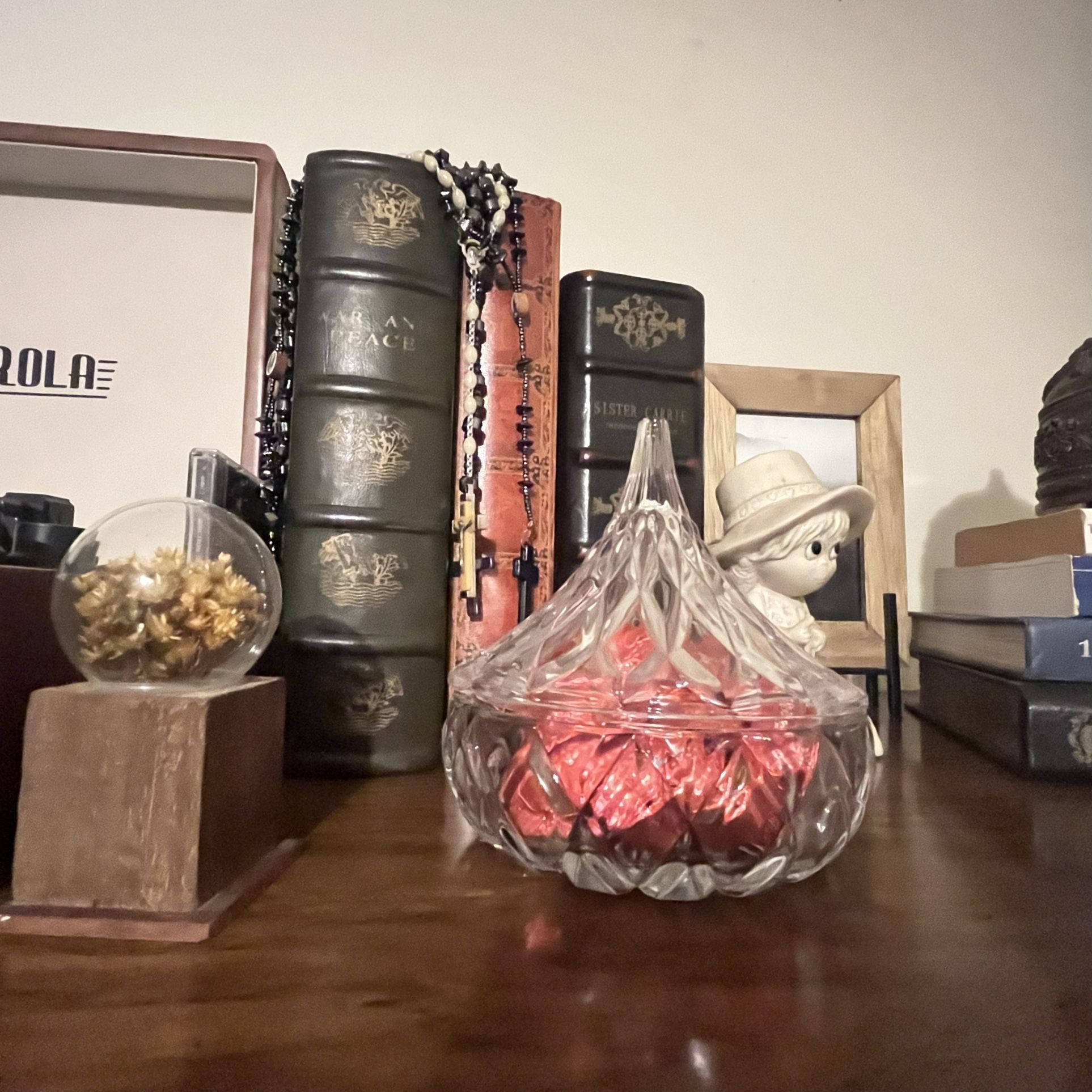 Crystal Hersey Kiss Candy Dish