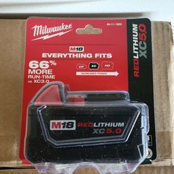 Milwaukee M18 5.0 Battery 