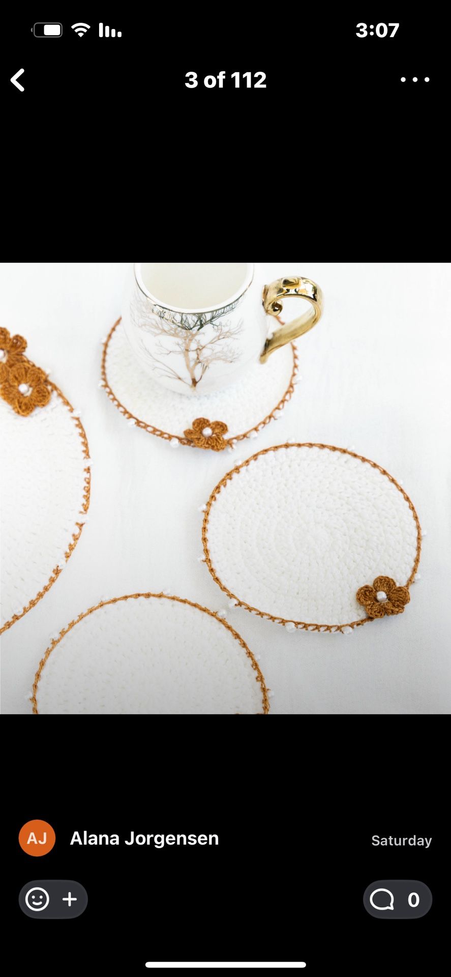 Crochet coasters for hot and cold drinks 