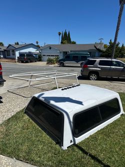 Camper shell and ladder rack F150