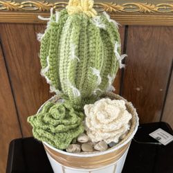 Handmade, cactus and flowers