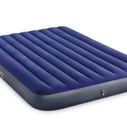 Intex 10" Dura-Beam Standard Downy Air Mattress, Queen size  (Electric pump included).  Dimensions: 80 x 60 x 10 inches. Used Good Condition.