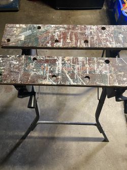 Folding Work Bench and Vise.