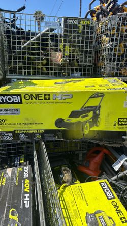 Ryobi 20 inch self propelled lawnmower with battery and charger