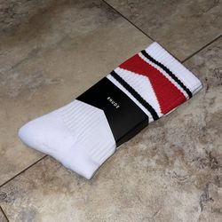 Rhude Chevron Socks White/Red/Black - Brand New / Never Used