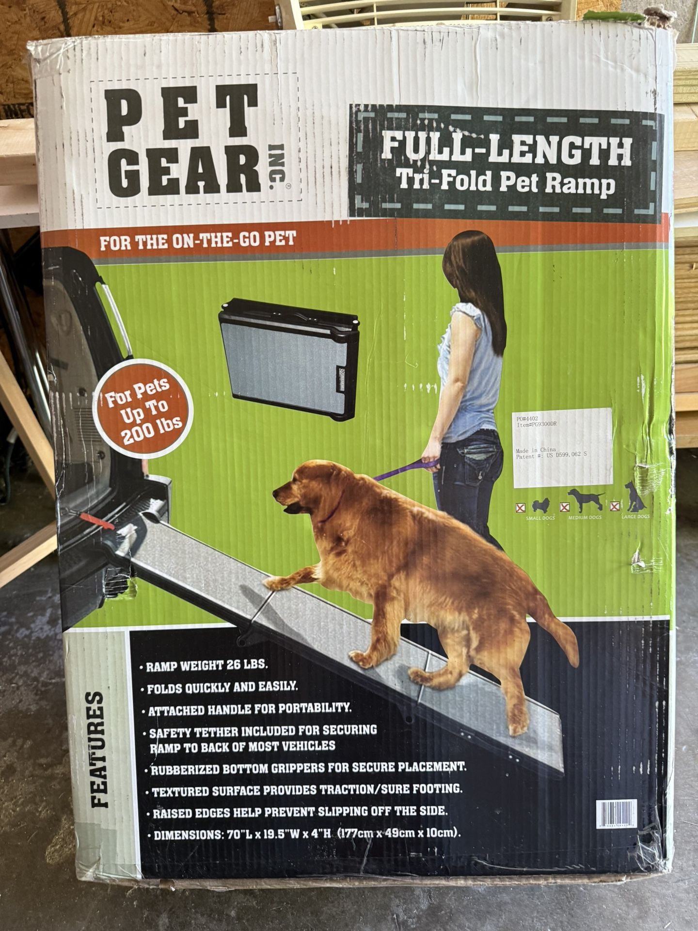 TRI Fold Dog Ramp 200lb 