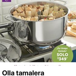 Hermosa Olla Tamalera De 32 Cuartos 