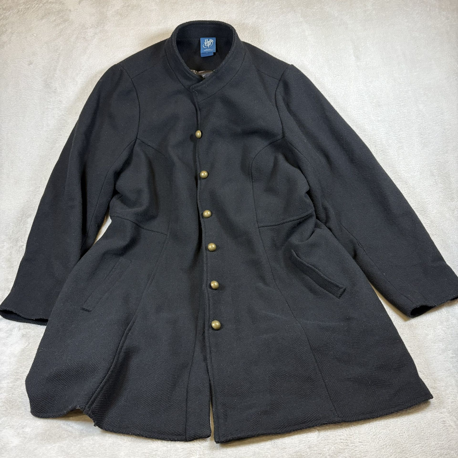 Torrid Harry Potter 3x Bellatrix Black Lace Up Coat Wool Trench