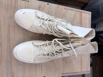 Ambush White High-Top Canvas Sneakers