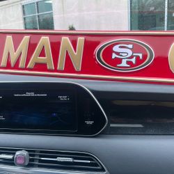 Heavy duty made of metal 49ers man cave sign