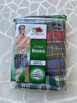 Fruit of The Loom 5 pack boxers size 2XL men