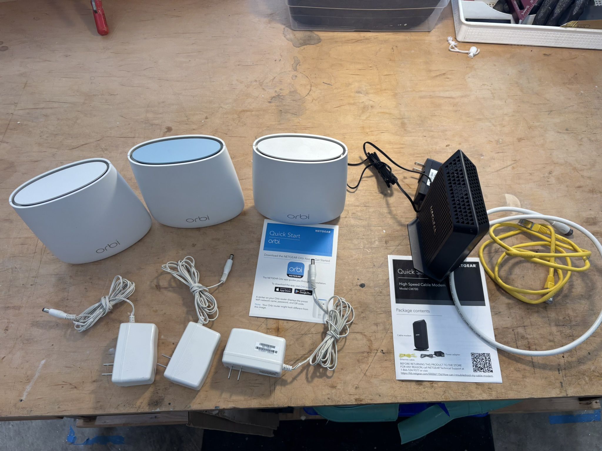 Nether Cable Modem + Orbi Nest WiFi Router